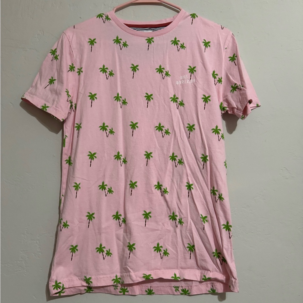 Denim & Flower Ricky Singh Pink Palm Tree T-shirt (S)